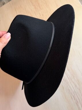 NWT Classic Brixton Black Wide-Brim Fedora Hat